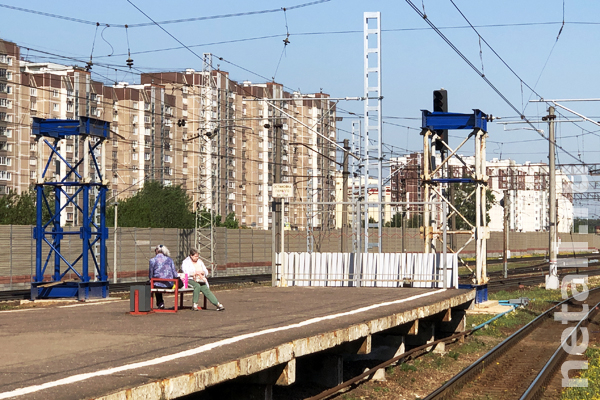 Строительство пешеходного моста на станции